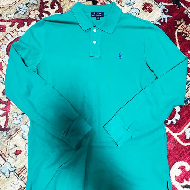 폴로 랄프로렌 긴팔 카라티 그린 XL