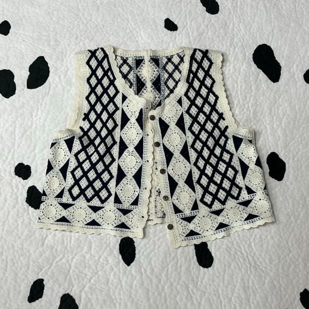 crochet knit vest