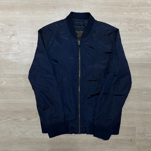 스파오 레지먼트 베이직 블루종 집업자켓 [네이비] L/100