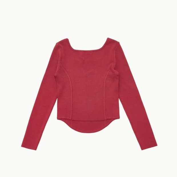 아모멘토 square neck corset knit 니트 