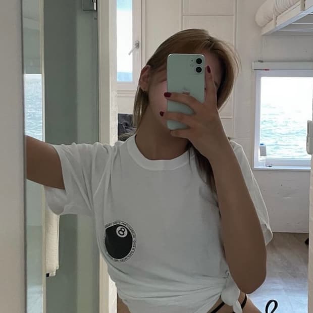 (S) 스투시 8볼 반팔 티셔츠 정품 새상품