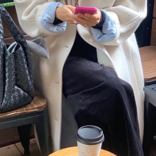 타낫 Dew long coat ivory 듀 롱 코트 아이보리