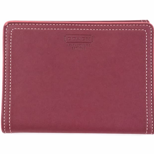 코치 여성 중지갑 플럼 핑크