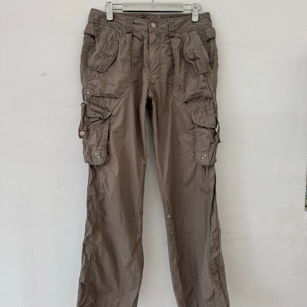 Beige utility Cargo Pants