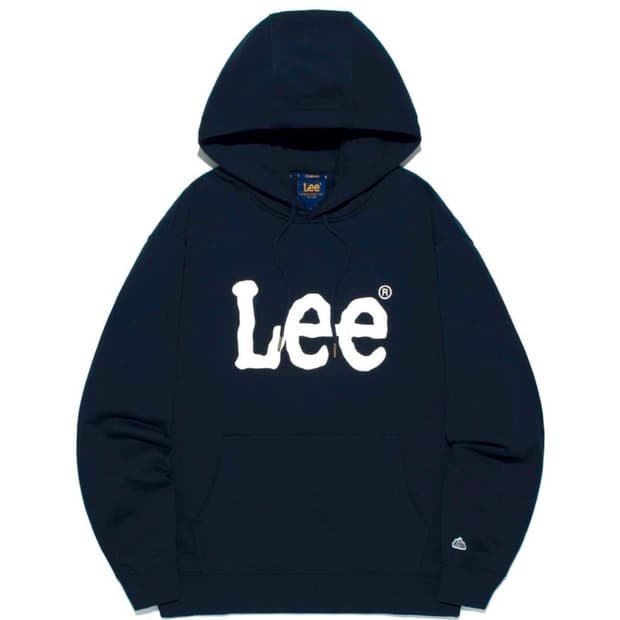 리 후드티 네이비