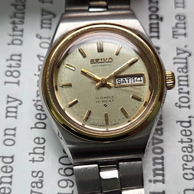 빈티지 세이코 하이비트 샴골판 데이데이트 여성용 브레이슬릿 ver.