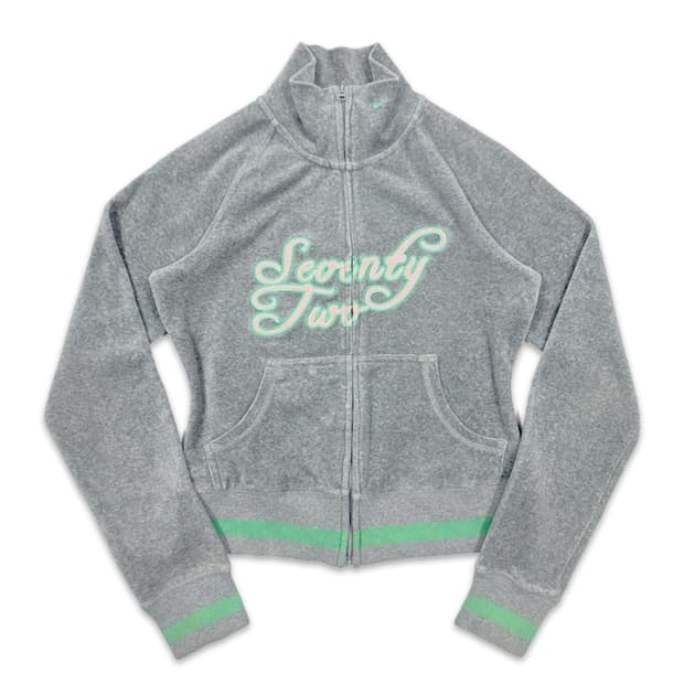 빈티지 나이키 그레이 레터링 슬림핏 집업