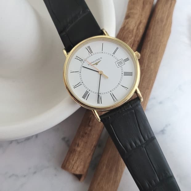 정품 론진 라 그랑드 클래식 남여공용 쿼츠시계[보증서,설명서 포함]