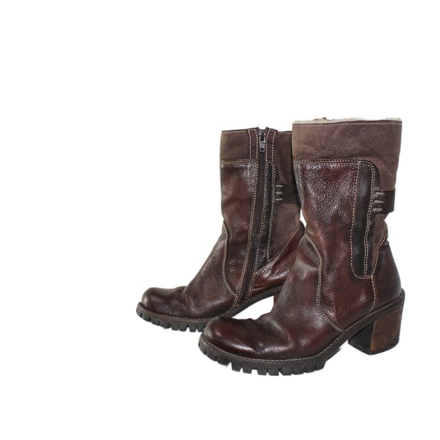 Manas Design 레더 시어링 부츠