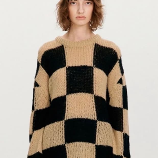 더오픈 프로덕트 체크 니트