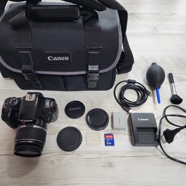 CANON 캐논 EOS 450D+번들렌즈(18-55)셋 팜. 크롭 바디