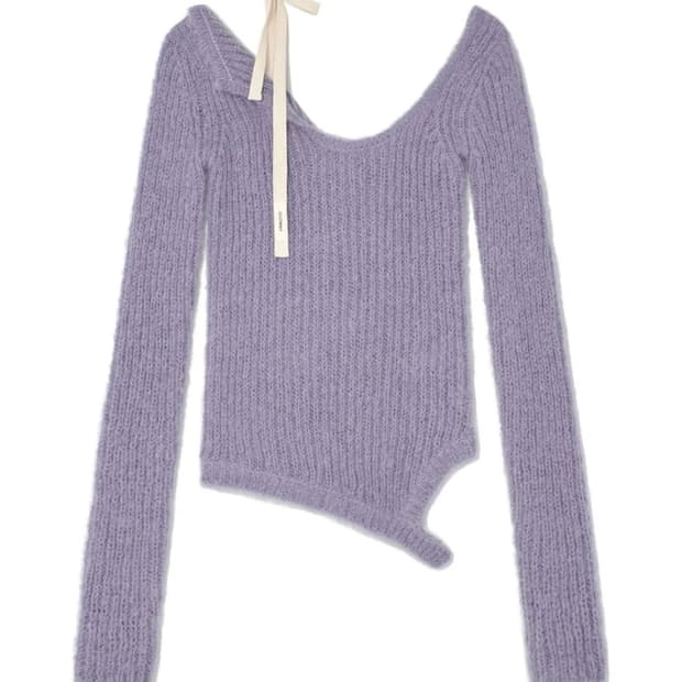 글로니 아이사 니트 탑 블루 벨