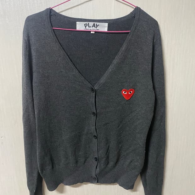 꼼데가르송 플레이 가디건 그레이 S