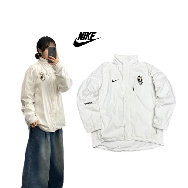 나이키 00s 유벤투스 블록코어 바람막이 화이트 