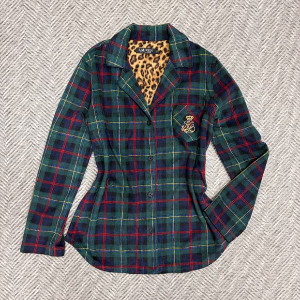 로렌랄프로렌 플리스 체크 자켓 v1034 