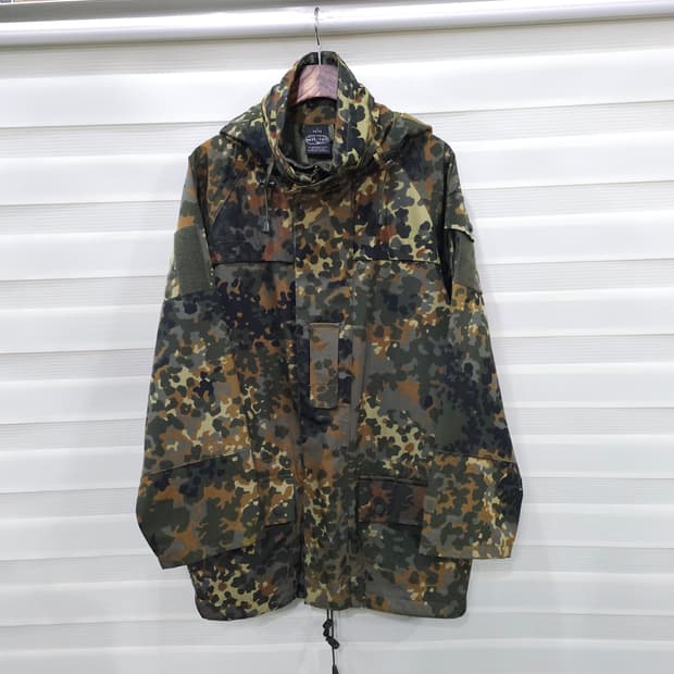 밀텍(Mil-Tec) 독일군 플렉탄 카모 방수 자켓- M-L 정도