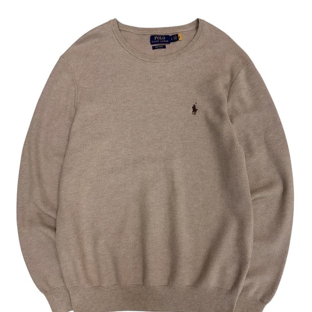 폴로 피마코튼 니트슬리브 베이지 (L) 