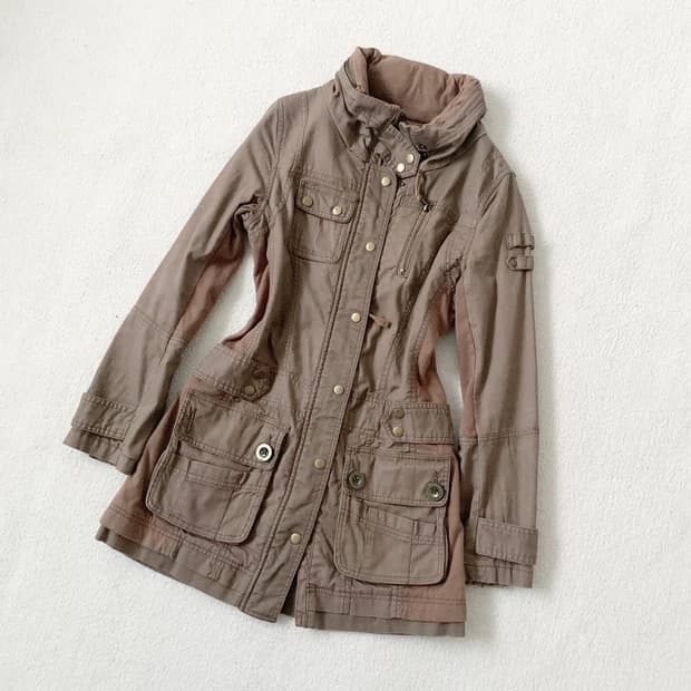 Y2k 카고 밀리터리 투웨이 자켓 원피스