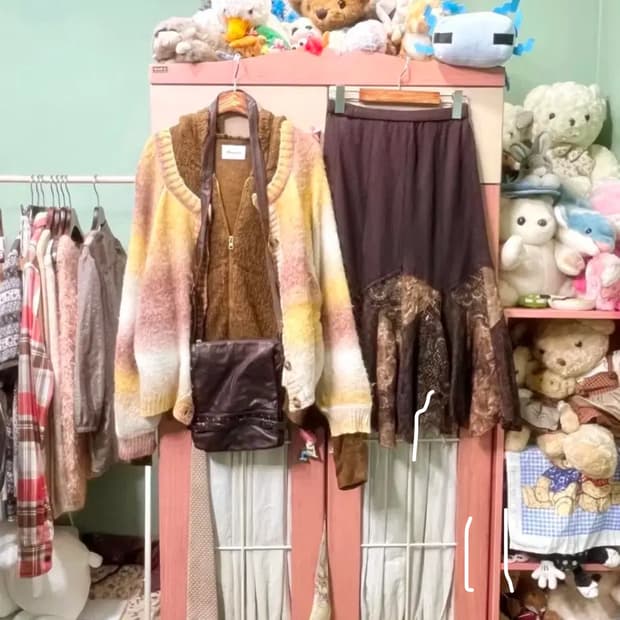 빈티지 모리 히피 코디 세트 (가방x)