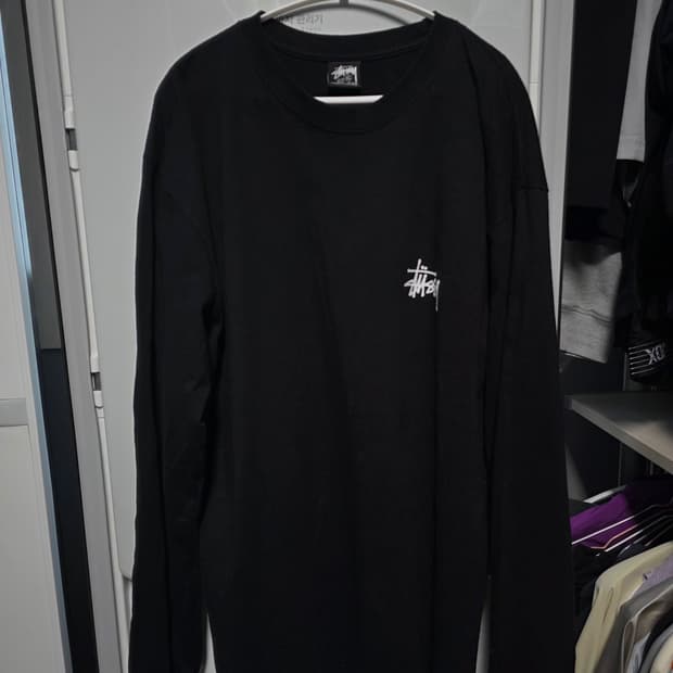 스투시 베이직 롱슬리브 블랙 XL 극미중고