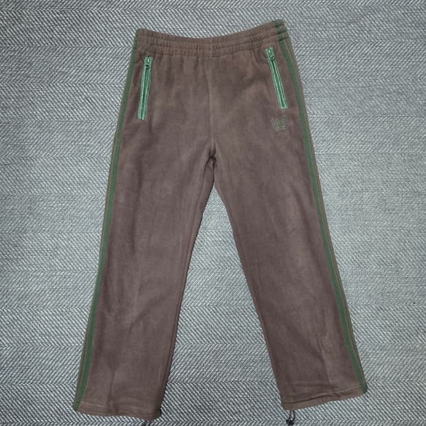 니들스 플리스 트랙 팬츠 브라운 그린