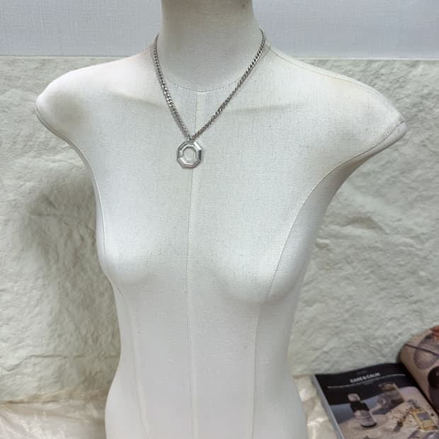 빈티지 팔각형 쿠바체인 목걸이