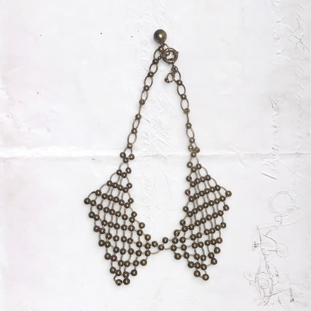 Gold collar chain necklace