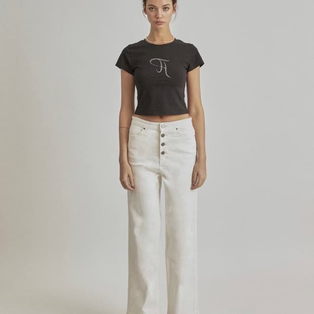 (새상품)쓰리타임즈 5525 Cut out waist jeans