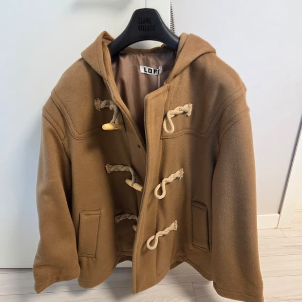 로파이 오버핏 숏 더플 코트