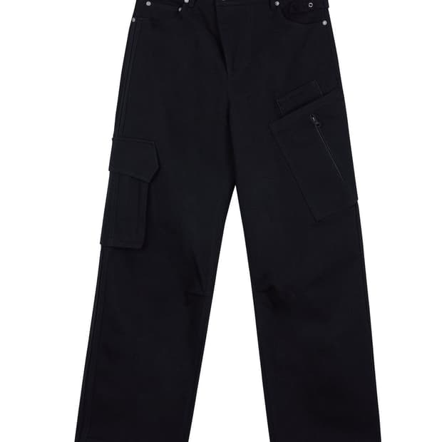 (새상품/S) ETCE UNBALANCED CARGO PANTS (BLA