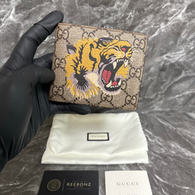 구찌 GG슈프림 타이거 반지갑
