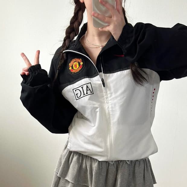 나이키 맨유 AIG 바람막이 오레오 올드스쿨 S