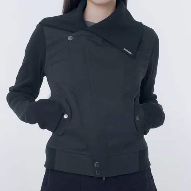 미세키서울 slash ribbed jacket (블랙)