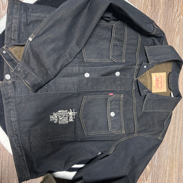 Stussy x Levi's Crispy Rinse Trucker 