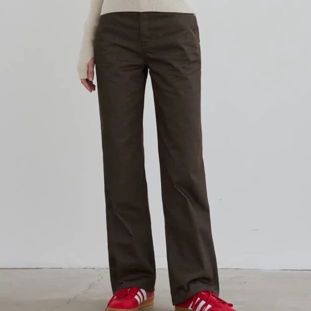 드로우핏 우먼 내츄럴 세미 와이드 컬러 진 브라운 L 새상품