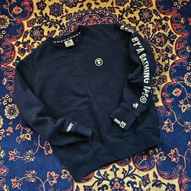 Aape by bathing 에이프 기모 스웻 맨투맨 티셔츠 M size