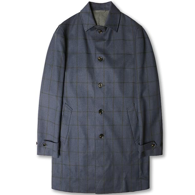 블루 에 그리지오 [Blu e Grigio] 울 체크 재패니즈 맥코트