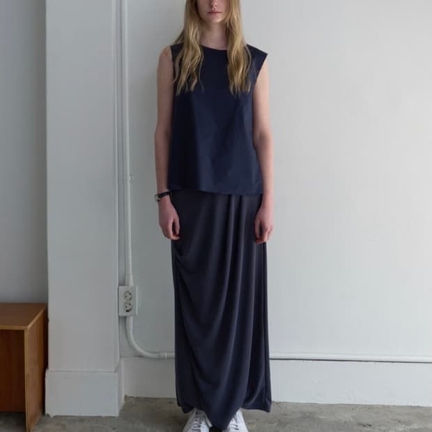 파이카 pica draped maxi skirt 네이비