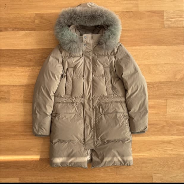 맨온더분 폭스퍼 구스다운 사파리 패딩 (46사이즈)