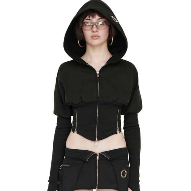 kimyo MOTO VOLUMA HOOD ZIP IN BLACK