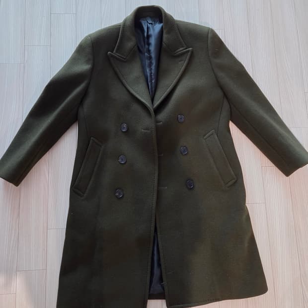 커스텀멜로우 더블 코트 카키 (100사이즈)