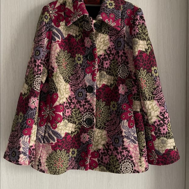 미쏘니 플라워 패턴 울 자켓 코트