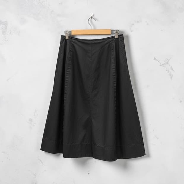 40/ 질샌더 코튼 플레어 스커트