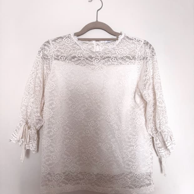 Olive Des Olive 올리브데올리브 레이스 리본 블라우스 (착샷o