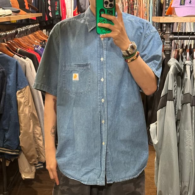 [HI] 칼하트 반팔 데님셔츠