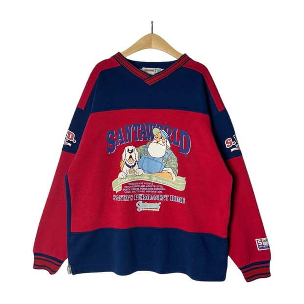 [Captain Santa] OLD 산타월드 배색 맨투맨