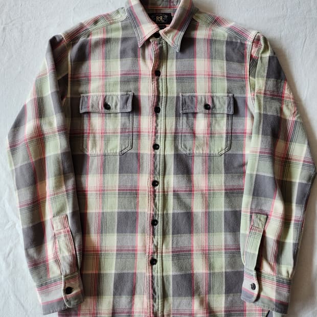 RRL check flannel shirt