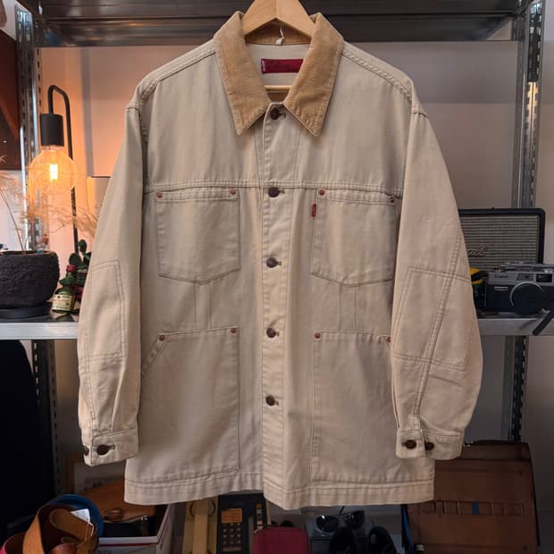 리바이스 레드 탭 코듀로이 카라 초어자켓