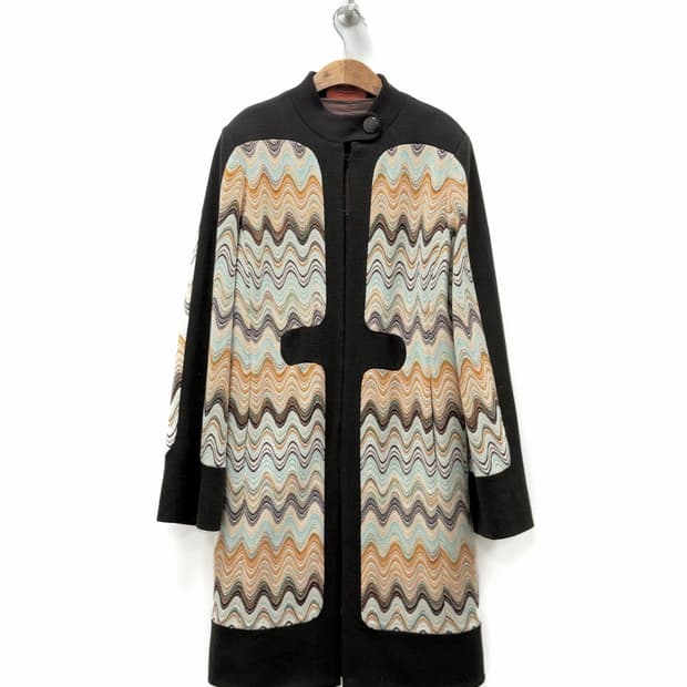 미쏘니 패턴 울 코트