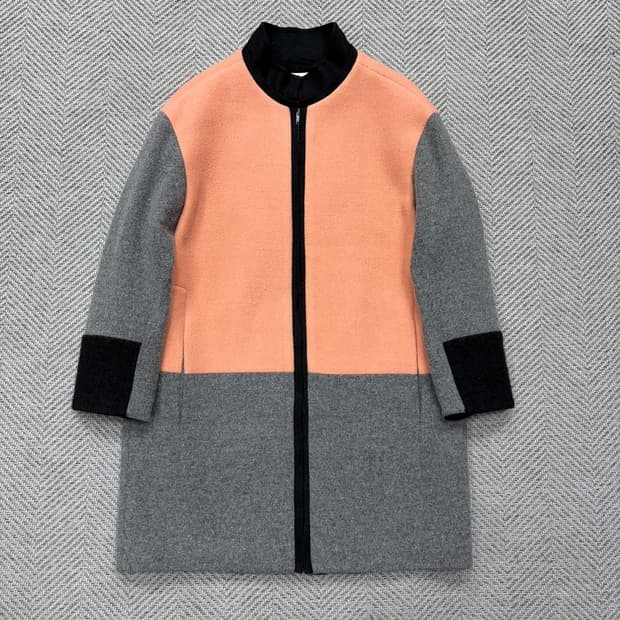 sjsj 울캐시미어 집업 코트 v1958